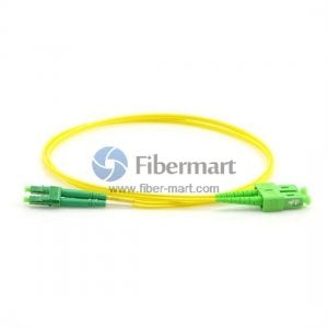 LC/APC to SC/APC OS2 Singlemode 9/125 Duplex Fiber Patch Cable [SM-LCA-SCA-DX-FM]