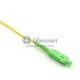 SC/APC to LC/APC Plenum(OFNP) Simplex 9/125 Single-mode Fiber Patch Cable