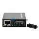 A Pair of 10/100M Single Fiber 1310/1550nm 40km External Power Supply Mini Ethernet Media Converter