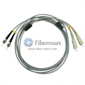 SC/UPC to ST/UPC Duplex Multimode OM2 Armored Patch Cable