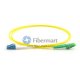 LC/APC to LC/UPC Plenum(OFNP) Duplex 9/125 Single-mode Fiber Patch Cable