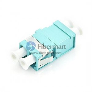 Adaptador de fibra plástica dúplex LC/UPC a LC/UPC OM3