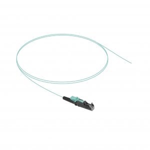 1M Simplex LSH/UPC OM3 Multimode-Glasfaser-Pigtail, 0,9 mm PVC-Ummantelung