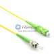 SC/APC auf ST/APC Singlemode 9/125 Simplex-Glasfaser-Patchkabel
