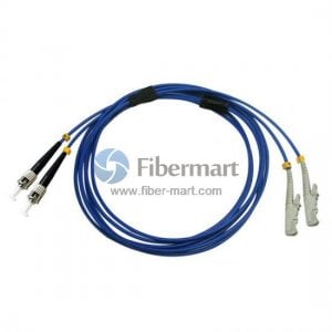 ST/UPC to LSH/UPC Duplex Singlemode 9/125 Armored Patch Cable