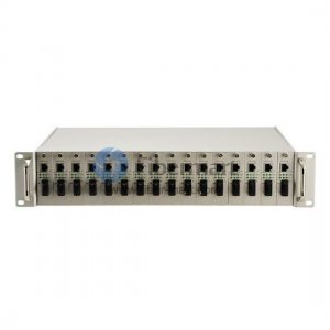 17 Slots 10/100M and 10/100/1000M Managed Fiber Media Converter Rack Chassis