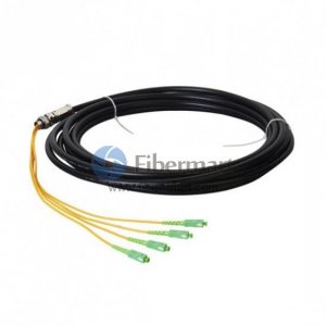 4-Fiber Multimode FC/SC/ST/LC Waterproof Fiber Pigtail