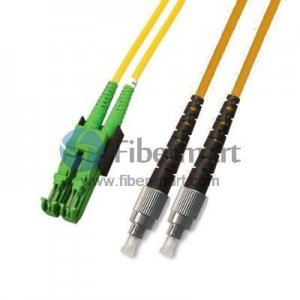 FC/APC to LSH/UPC Plenum(OFNP) Duplex 9/125 Single-mode Fiber Patch Cable