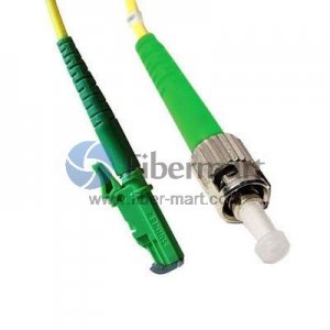ST/APC to LSH/APC Plenum(OFNP) Simplex 9/125 Single-mode Fiber Patch Cable