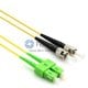 SC/APC to ST/UPC Plenum(OFNP) Duplex 9/125 Single-mode Fiber Patch Cable