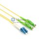 LC / UPC para LSH / APC Duplex 9/125 Cabo Patch de Fibra de modo único