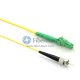 ST/APC to LC/APC Plenum(OFNP) Simplex 9/125 Single-mode Fiber Patch Cable