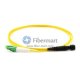 Cable de conexión de fibra monomodo LC/APC a MTRJ dúplex 9/125