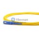 ST/APC to SC/UPC Plenum(OFNP) Simplex 9/125 Single-mode Fiber Patch Cable