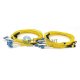 Câble de faisceau MTP vers LC (2,0 mm) monomode 8 fibres 4M, type de polarité B, faisceau LSZH jaune