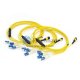 Câble de faisceau MTP vers LC (2,0 mm) monomode 8 fibres 4M, type de polarité B, faisceau LSZH jaune
