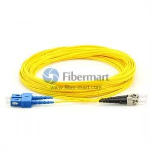 SC/UPC-ST/UPC Plenum(OFNP) Duplex 9/125 Single-mode Fiber Patch Cable