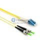 Cabo de conexão de fibra duplex monomodo LC/UPC para ST/APC 9/125