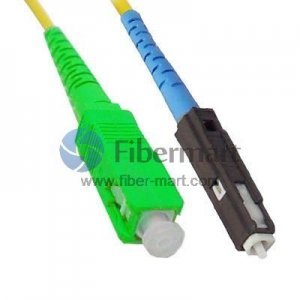 SC/APC to MU Singlemode 9/125 Simplex Fiber Patch Cable