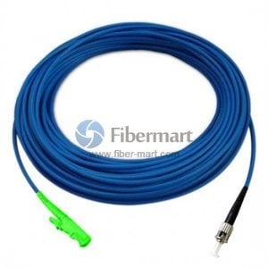 ST/UPC to LSH/APC Simplex Singlemode 9/125 Armored Patch Cable
