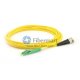 LC/APC to ST/UPC Plenum(OFNP) Duplex 9/125 Single-mode Fiber Patch Cable