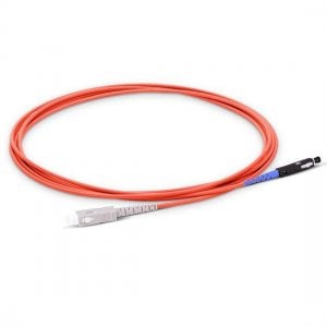 SC to MU Simplex PVC/LSZH/OFNP OM1 Multimode Fiber Optic Patch Cable