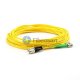 ST/APC to FC/UPC Plenum(OFNP) Duplex 9/125 Single-mode Fiber Patch Cable
