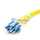12 Fibers Single-Mode 12 Strands MPO to LC Harness Cable 3.0mm LSZH/Riser