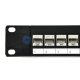 24 Ports Cat6 Patch Panel 1U Keystone Jack loaded