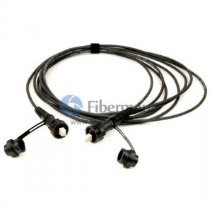 24 Fibers IP67 MPO to IP67 MPO Singlemode Waterproof Fiber Patch Cable
