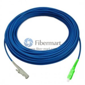 SC/APC to LSH/UPC Simplex Singlemode 9/125 Armored Patch Cable