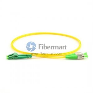FC/APC to LC/APC Plenum(OFNP) Duplex 9/125 Single-mode Fiber Patch Cable