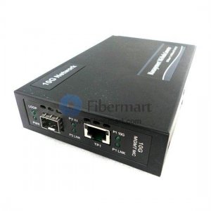 10GBASE-T Ethernet SFP+ Port Standalone Management Media Converter