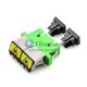 SC/APC-zu-SC/APC-Singlemode-Duplex mit Open-Shutter-Kunststofffaseradapter