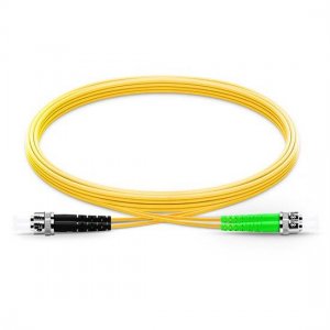 ST UPC to ST APC Duplex PVC/LSZH/OFNP 9/125 Single Mode Fiber Patch Cable