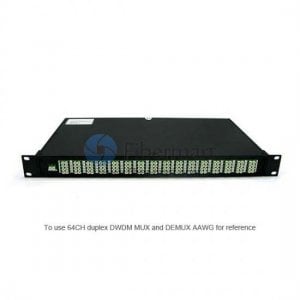 64 channels, 1RU Rack Mount, Simplex Uni-directional, Athermal AWG, DWDM Mux