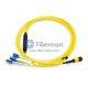 Câble de faisceau MTP vers LC (2,0 mm) monomode 8 fibres 4M, type de polarité B, faisceau LSZH jaune