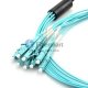 8 Fibers OM4 멀티모드 12 스트랜드 MTP 하네스 케이블 3.0mm LSZH/라이저