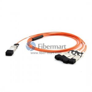 Câble optique actif de dérivation Avago AFBR-7IER20Z compatible 40GBASE QSFP+ vers 4SFP+ de 20 m