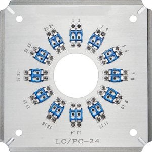 Fiber Polishing Fixture/Holder for LC/APC 24 Connectors (LC/APC-24 Connector Jig)