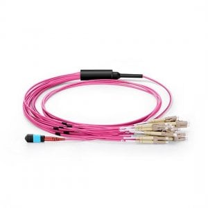 1 M MTP Femelle à 10 LC UPC Duplex 20 Fibres OM4 Câble de Faisceau Multimode, Polarité B, Elite, LSZH Bunch