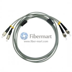 FC/UPC to ST/UPC Duplex Multimode OM2 Armored Patch Cable