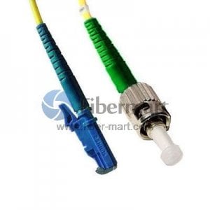 ST/APC to LSH/UPC Plenum(OFNP) Simplex 9/125 Single-mode Fiber Patch Cable