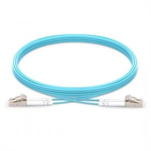 2m LC UPC to LC UPC Duplex 2.0mm OFNP OM4 Multimode Fiber Optic Patch Cable