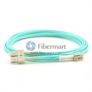 SC-LC Duplex OM4 Multimode Fiber Patch Cable
