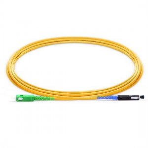 SC APC - MU Simplex PVC/LSZH/OFNP 9/125 단일 모드 파이버 패치 케이블