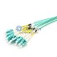 MTP-16 Fibers OM4 Multimode 16 Strands MTP Breakout Cable 3.0mm LSZH/Riser