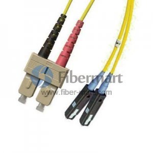 SC/UPC-MU/UPC Plenum(OFNP) Duplex 9/125 Single-mode Fiber Patch Cable
