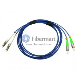 LC/UPC to FC/APC Duplex Singlemode 9/125 Armored Patch Cable