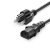 6ft (1.8m) 18AWG 125V/15A Power Extension Cord (NEMA 5-15P to IEC320 C13), Black, for Ethernet Switches